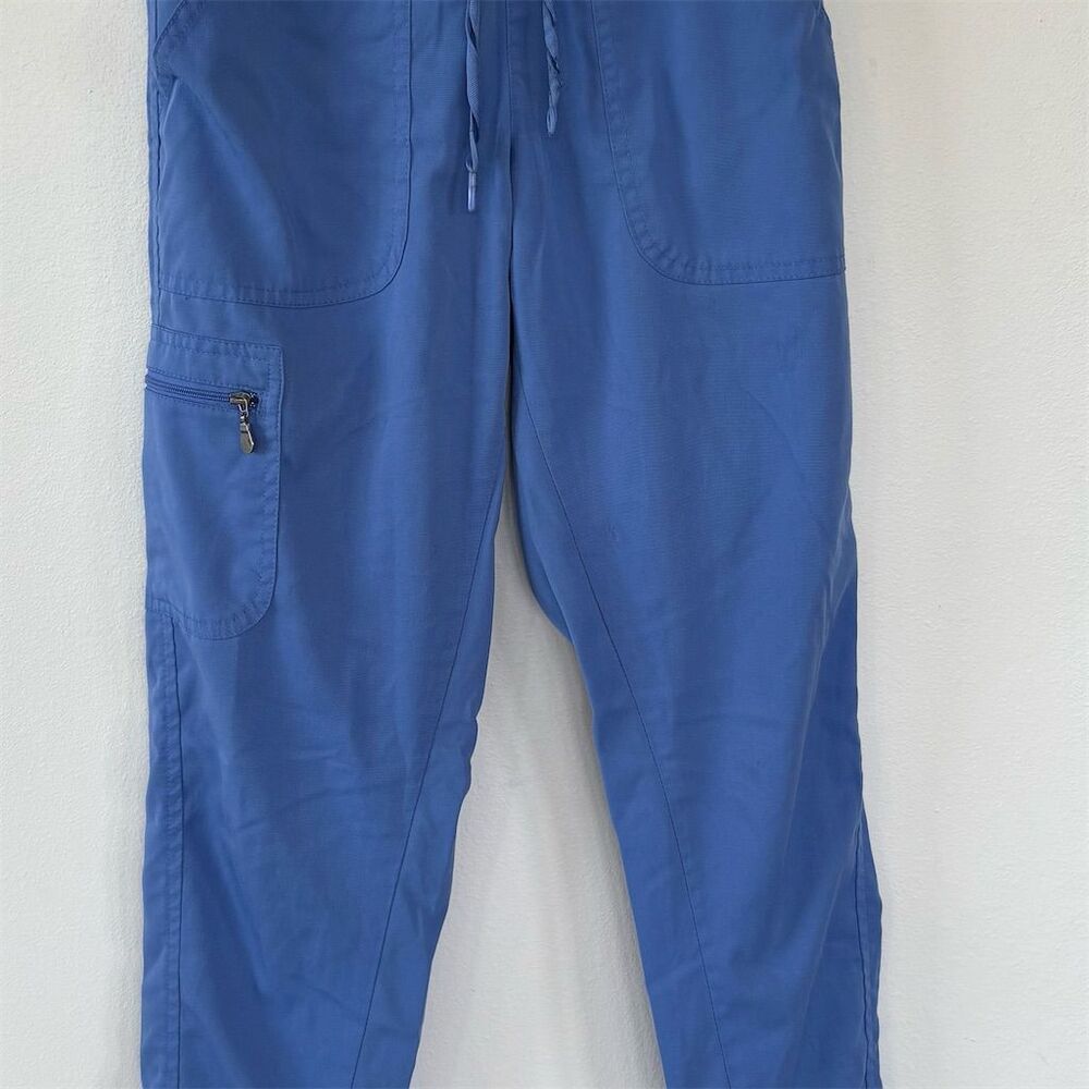Adar Women's Jogger Scrub Pants Blue Size M Workwear with Pockets‎